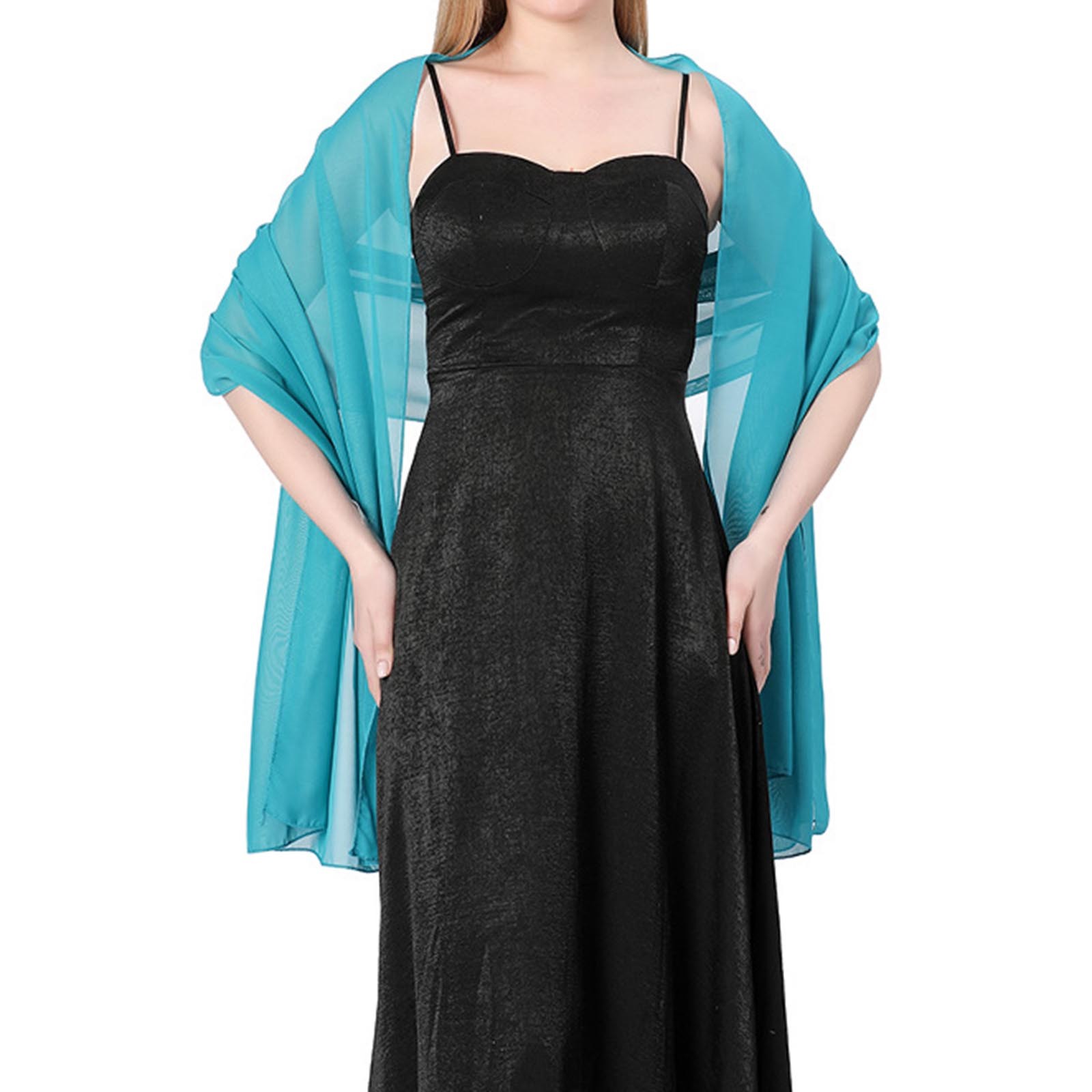 thumbnail image 4 of Chal de gasa para mujer - Talla grande, 30 colores - Perfecto para bodas, vestidos de noche, pareos de playa y viajes, 4 of 4